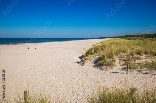 Moving dunes park near Baltic Sea in Leba  Poland