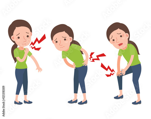woman with body pain