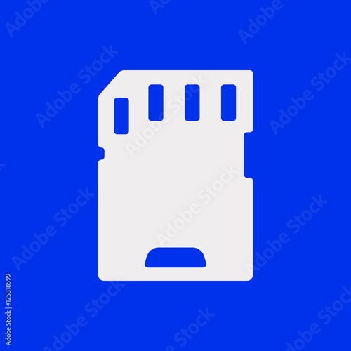 Micro sd card icon stock vector illustration flat designv photo