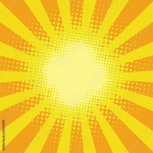 Yellow sunbeam rays 