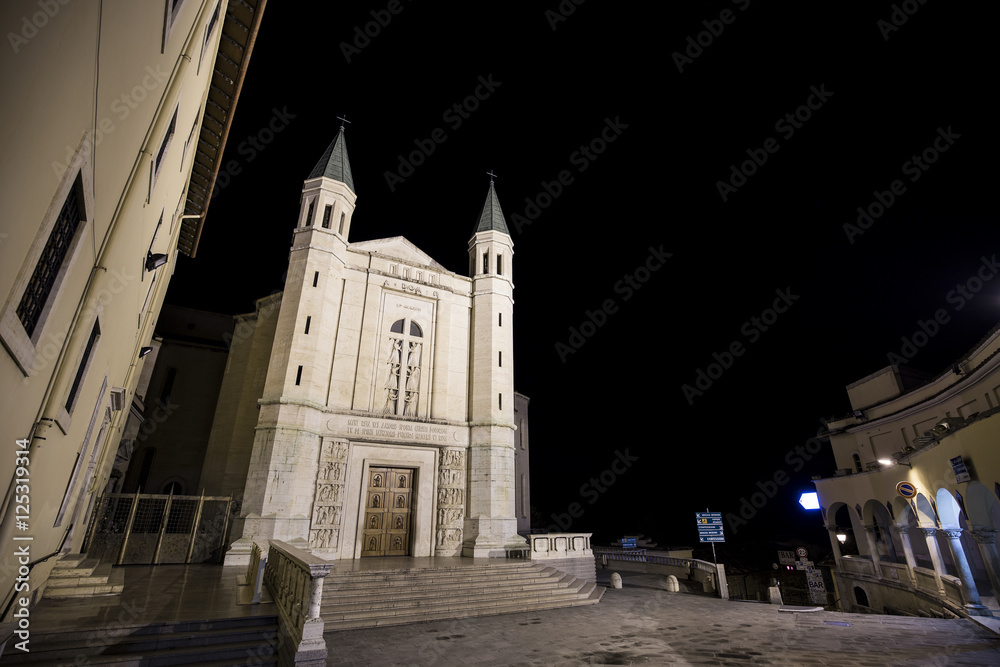 Shrine of St. Rita of Cascia in Umbria, Italy.
Cascia city before the earthquake in central Italy