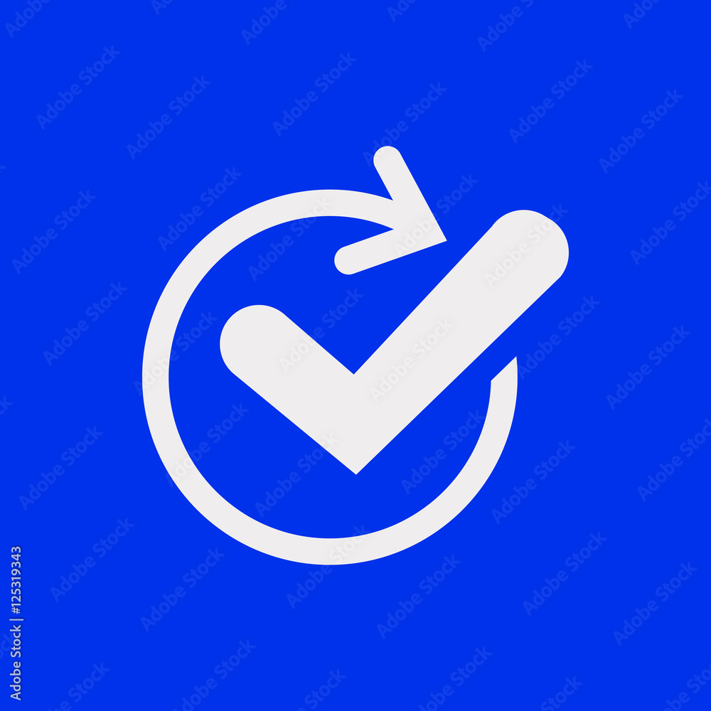 Confirm icons; vector illustration. Flat design style Confirm icons; vector illustration. Flat design style