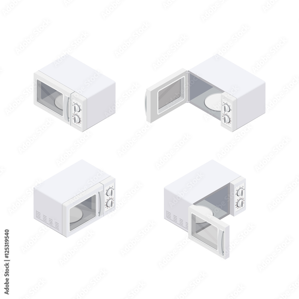 microwave oven Isometric Vector Illustration microwave oven Isometric Vector Illustration
