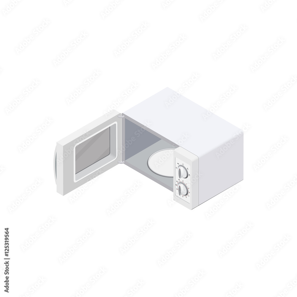 microwave oven Isometric Vector Illustration
