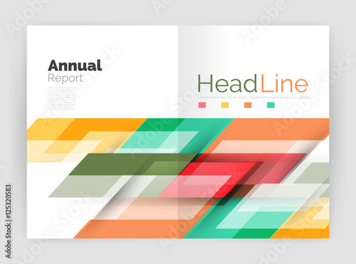 Modern geometric templates. Business flyer brochure or annual report covers