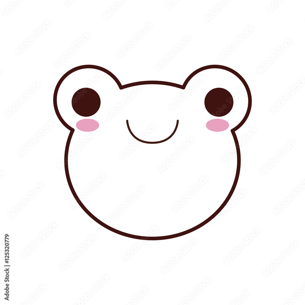 cute frog kawaii style vector illustration design cute frog kawaii style vector illustration design