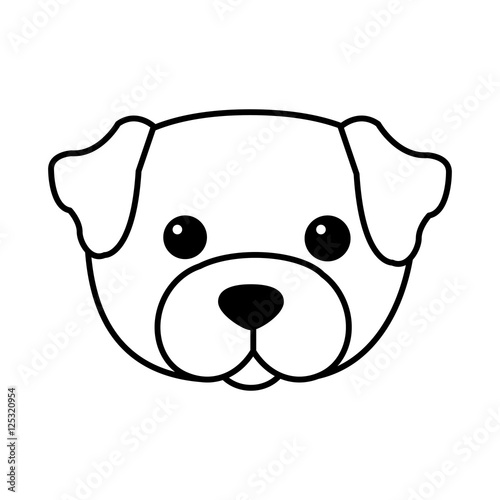 cute dog kawaii style vector illustration design