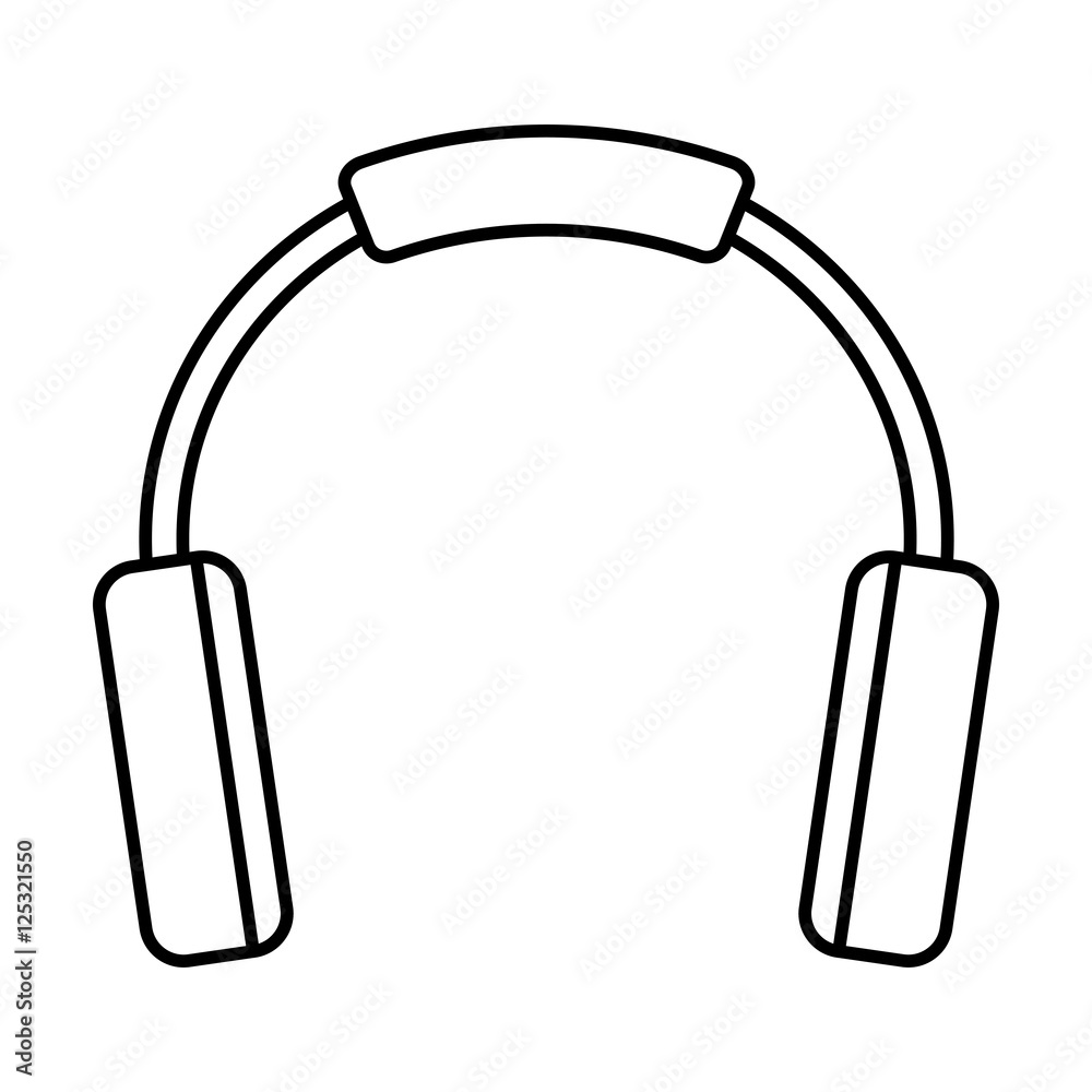 earphones sound device isolated icon vector illustration design