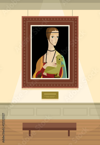 lady with and ermine museum painting
