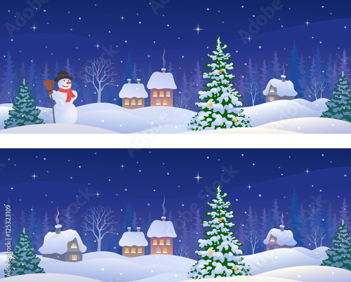 Christmas banners panoramas © Merggy