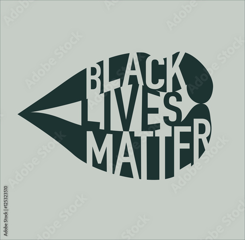 Black Lives Matter Illustration with Lips and Typography