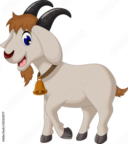 cartoon goat posing