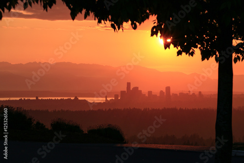 Seattle summer sunset