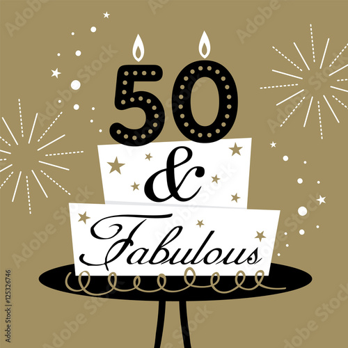 fifty and fabulous cake