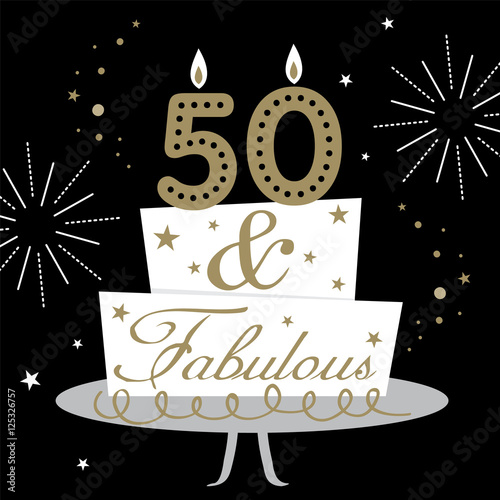 fifty and fabulous greeting card