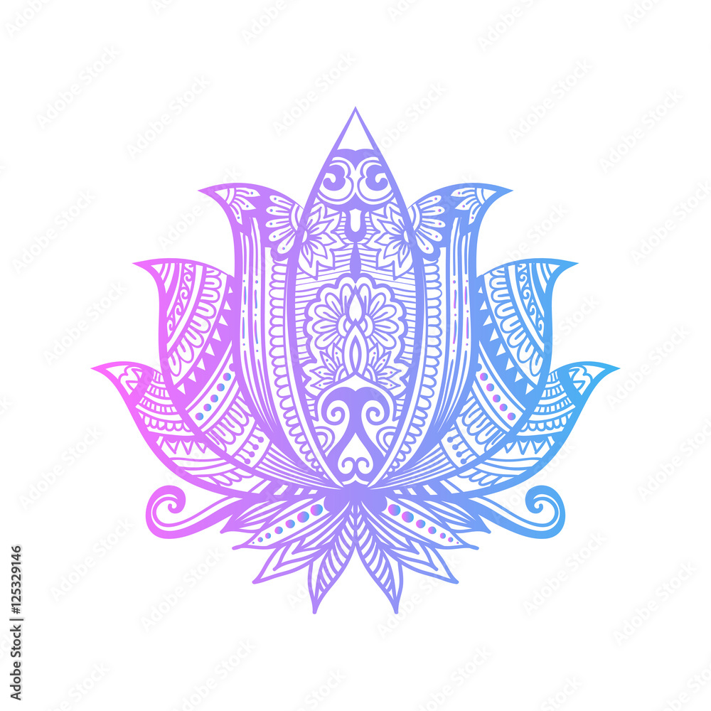 Vector Indian hand drawn hamsa with ethnic ornaments. Beautiful India ethnica ornament. Folk Henna tattoo style Vector Indian hand drawn hamsa with ethnic ornaments. Beautiful India ethnica ornament. Folk Henna tattoo style