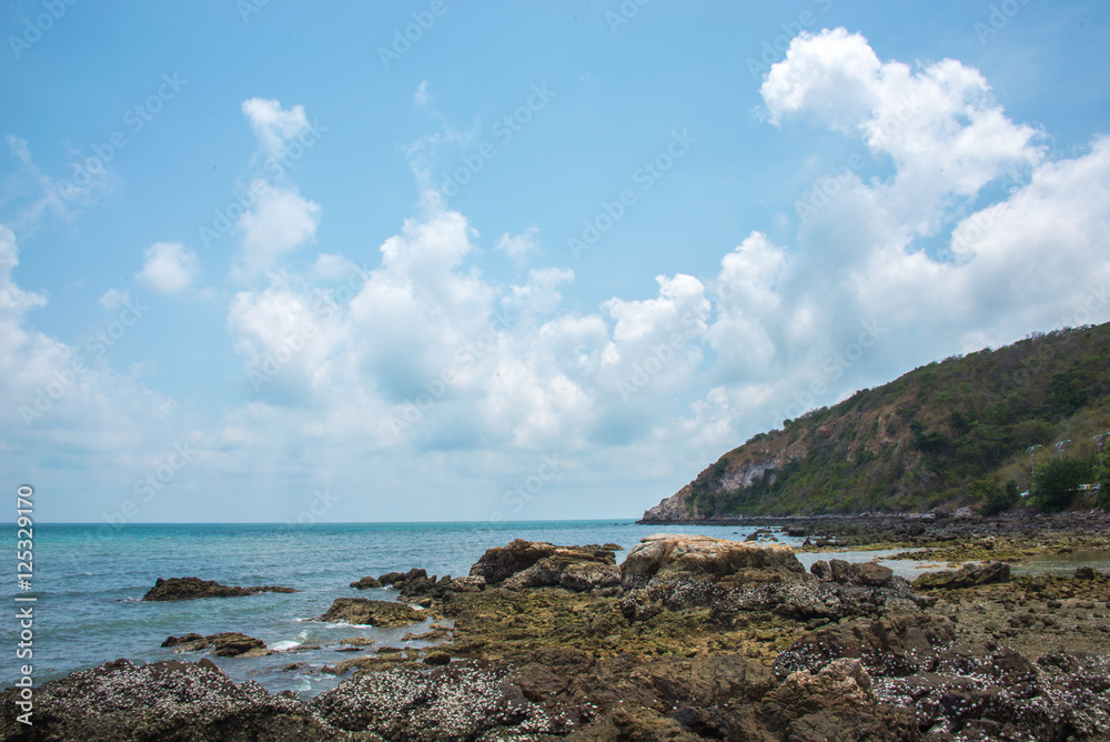 Rocks on the coast of Sattahip - Thailand Sea Rocks on the coast of Sattahip - Thailand Sea