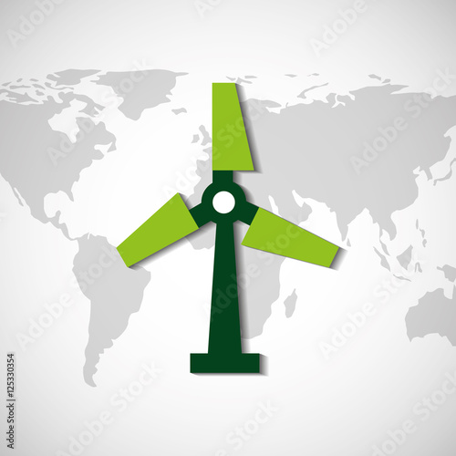 ecological alternative energy green vector illustration design