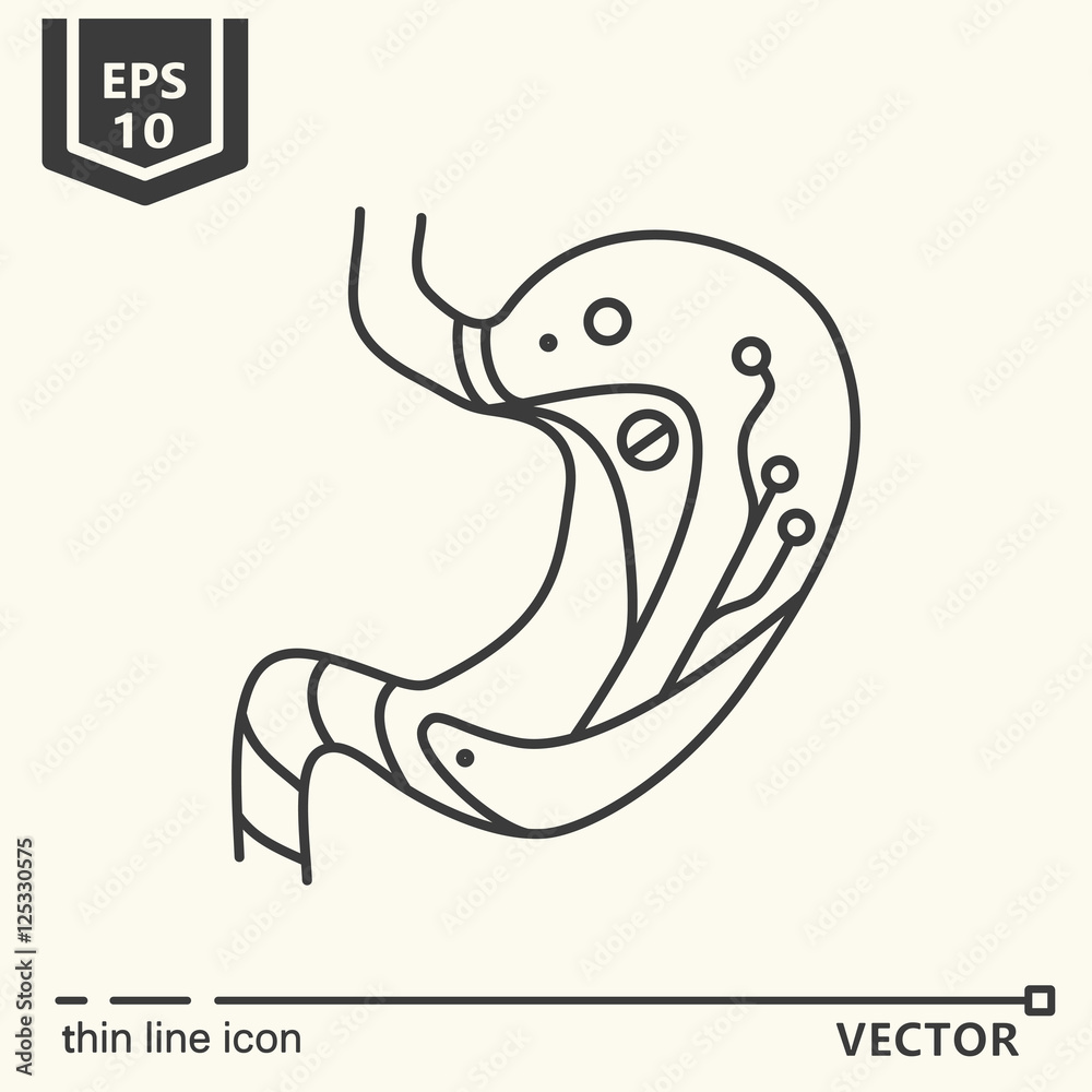 One icon. Artificial stomach One icon. Artificial stomach