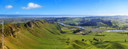 Panoramic view from Te Mata Peak, Hawkes Bay, New Zealand