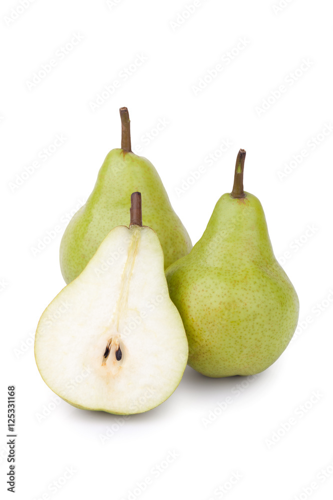 pears isolated on white background..