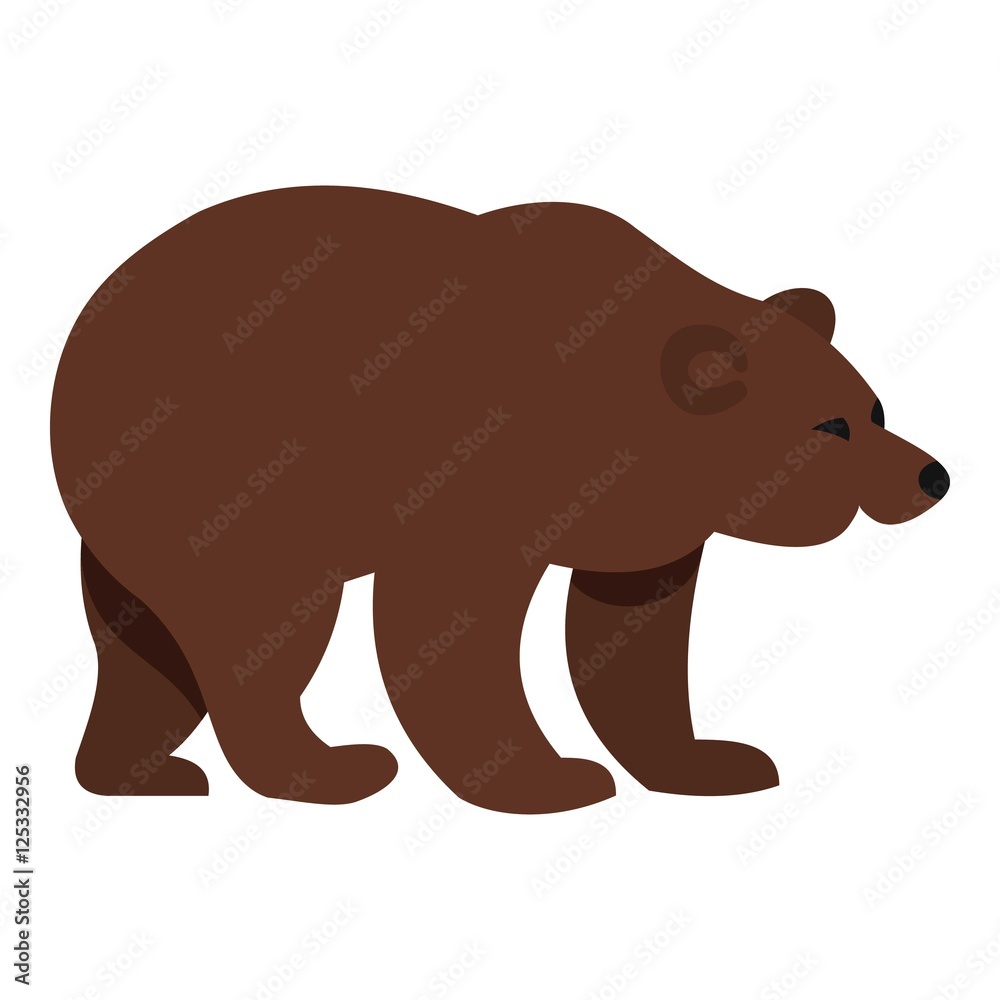 Bear icon. Flat illustration of bear vector icon for web Bear icon. Flat illustration of bear vector icon for web