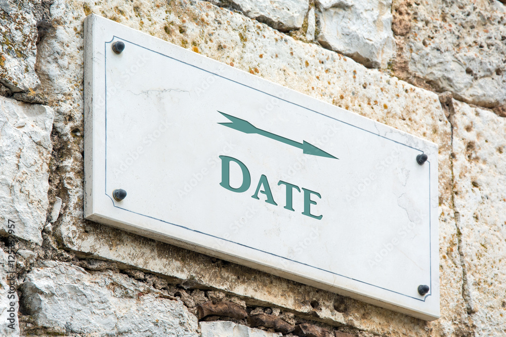 Fototapeta premium Schild 117 - Date