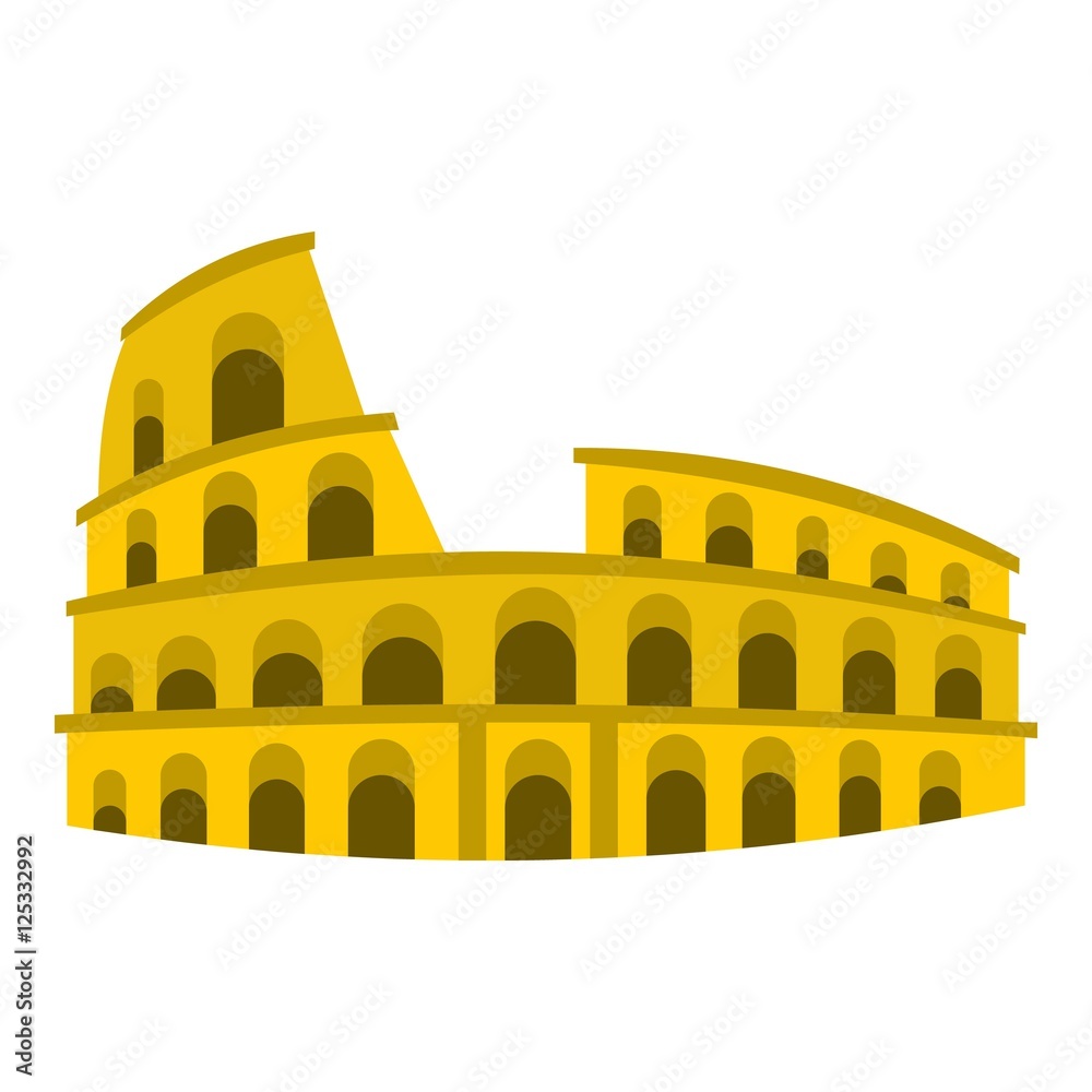 Coliseum icon. Flat illustration of coliseum vector icon for web
