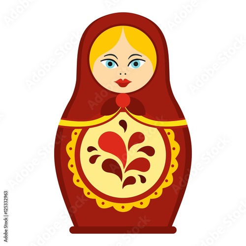 Matrioshka icon. Flat illustration of matrioshka vector icon for web