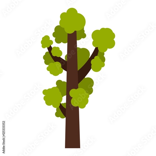 Tall tree icon. Flat illustration of tall tree vector icon for web