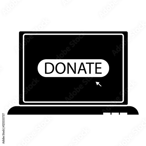 Online donation icon. Simple illustration of online donation vector icon for web