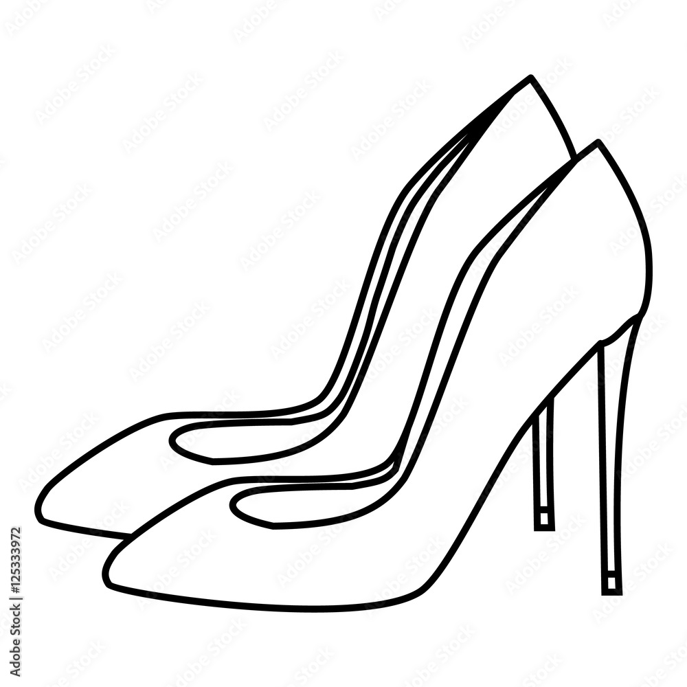 Heels Black And White Clipart Images For Free Download - Pngtree