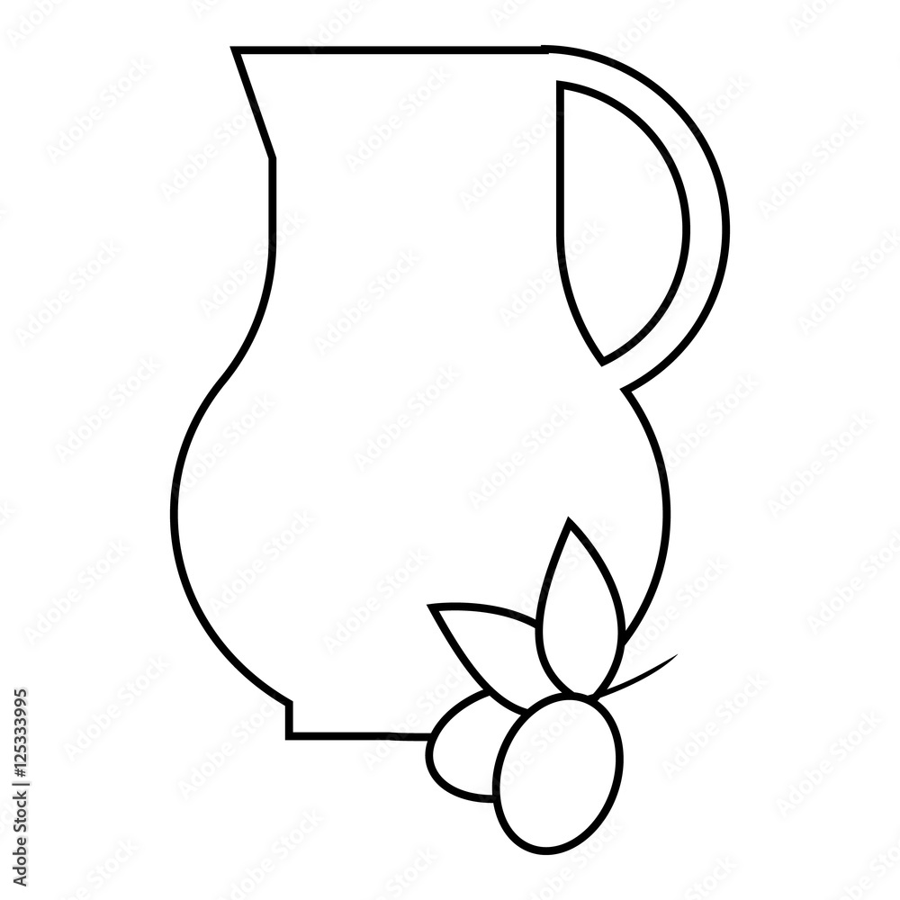 Jug of olive oil icon. Outline illustration of jug of olive oil vector icon for web Jug of olive oil icon. Outline illustration of jug of olive oil vector icon for web