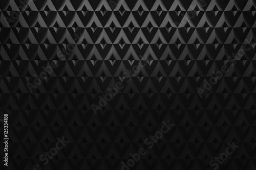 abstract black diamond triangle pattern background 3d rendering photo