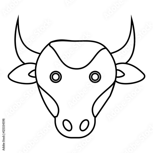 Cow icon. Outline illustration of cow vector icon for web