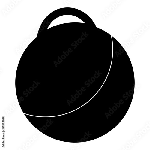 Fitness ball icon. Simple illustration of fitness ball vector icon for web