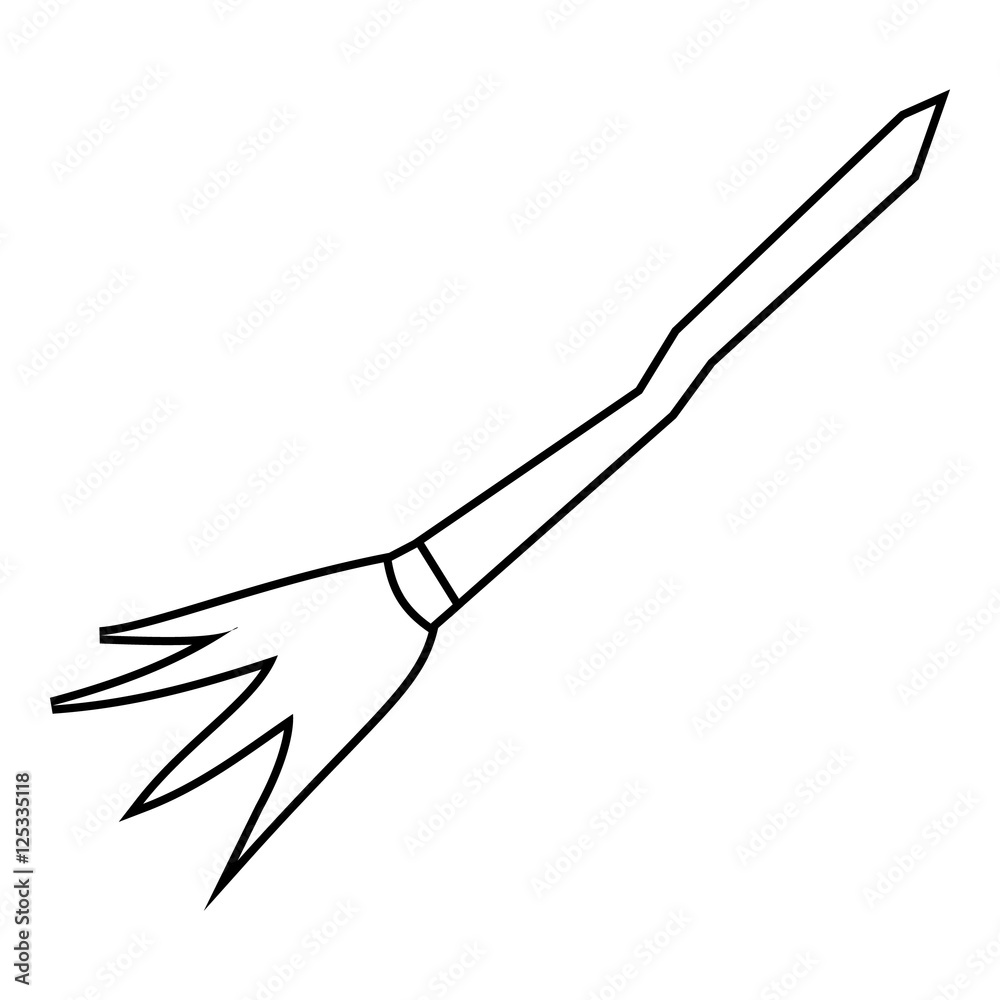 Witch broom icon. Outline illustration of witch broom vector icon for web