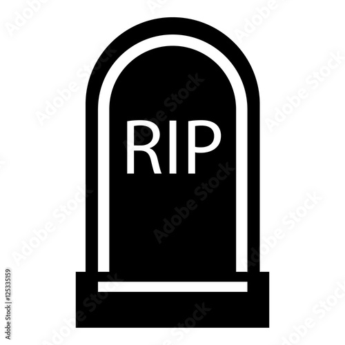 Grave RIP icon. Simple illustration of grave RIP vector icon for web