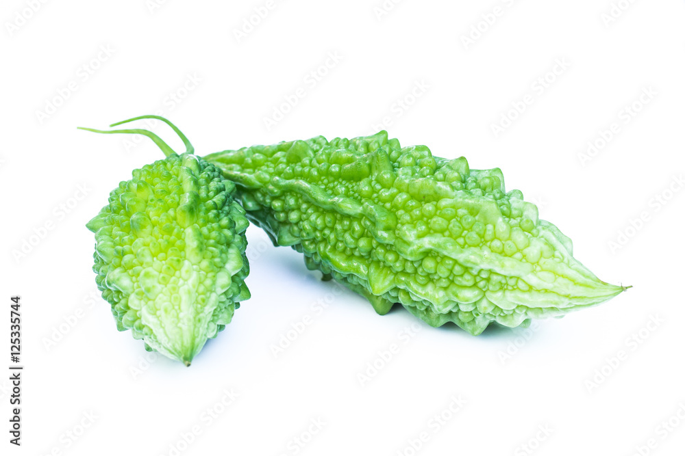 balsam apple, balsam pear, bitter cucumber, bitter gourd, bitter Stock