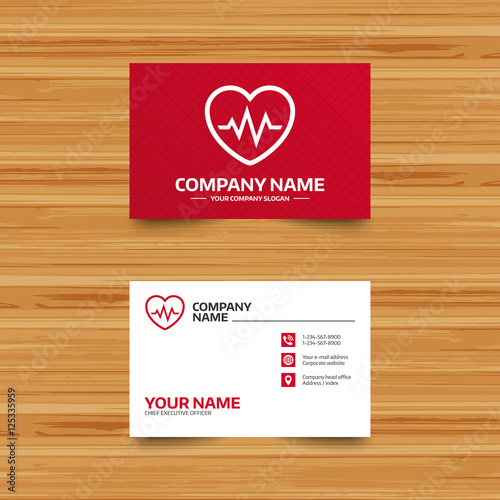 Heartbeat sign icon. Cardiogram symbol.