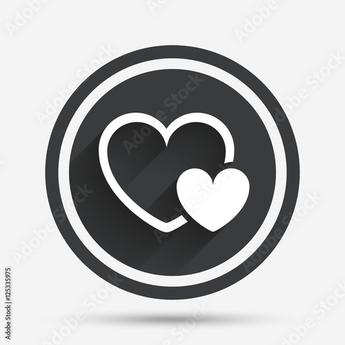 Hearts sign icon. Love symbol.