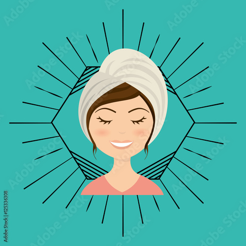 natural spa center icons vector illustration design