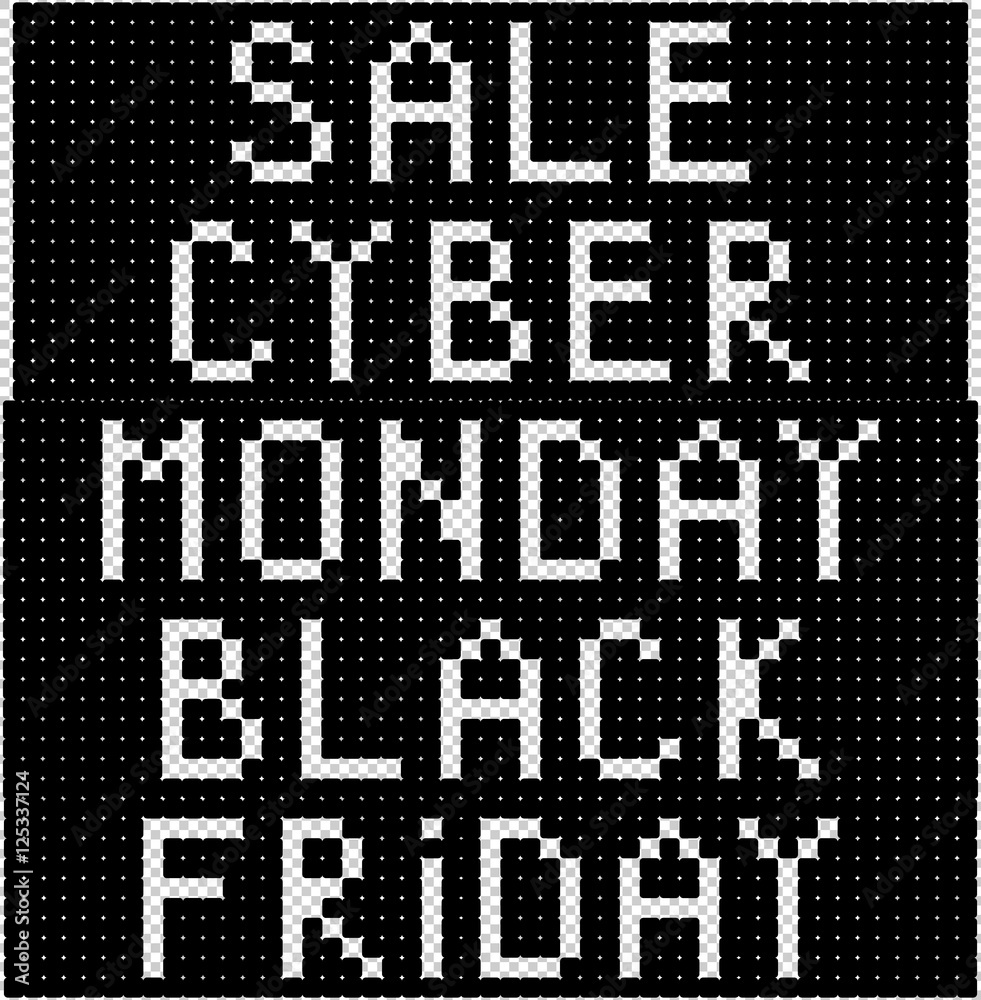 Fototapeta premium set of sale Black Friday and Cyber Monday
