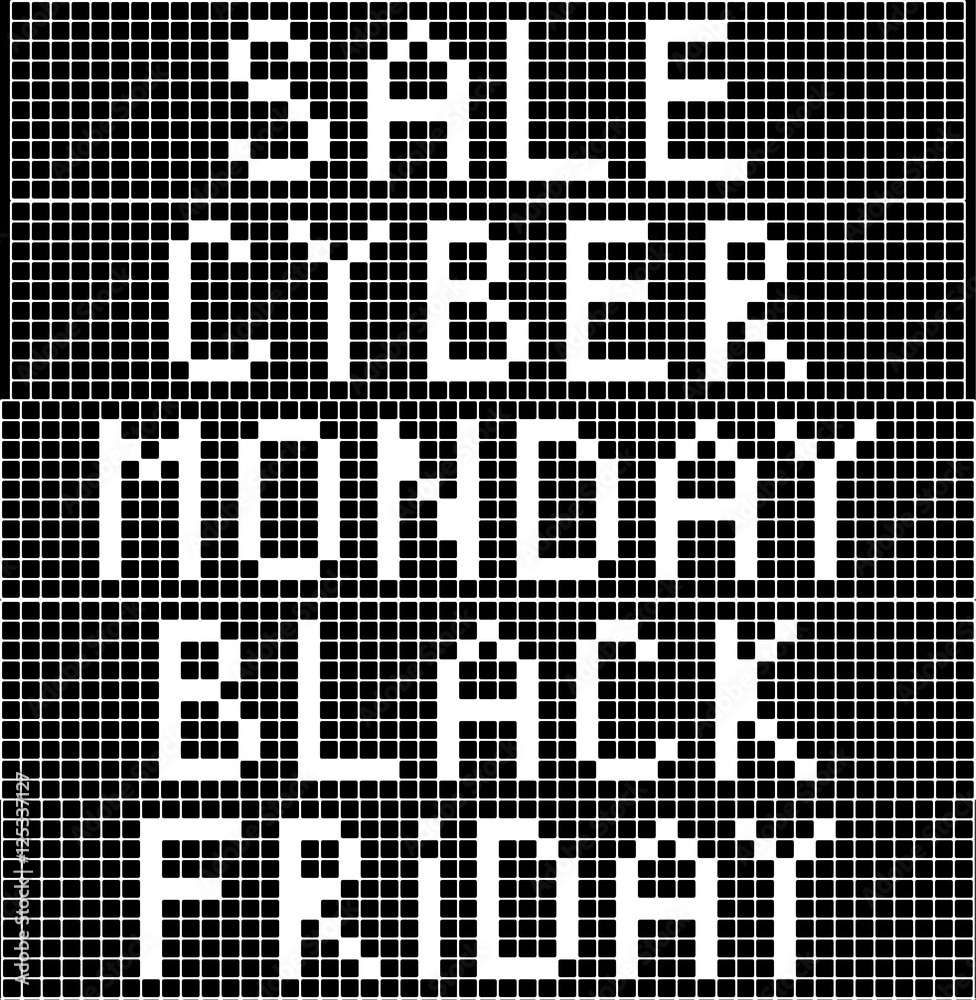 set of sale Black Friday and Cyber Monday