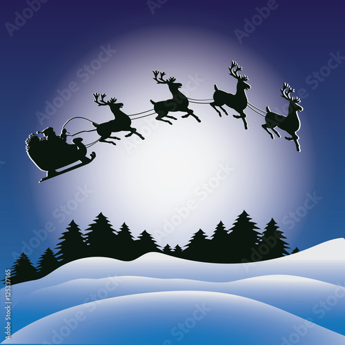 xmas scene with santa claus