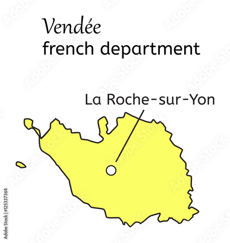Vendee french department map