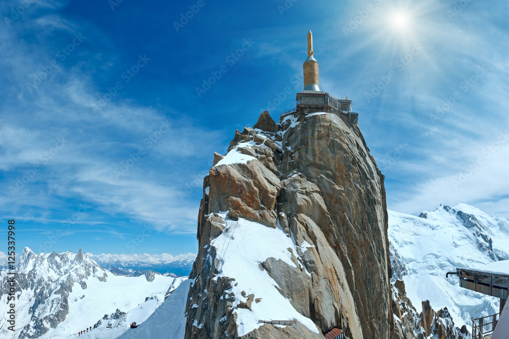 Fototapeta premium Mountain top station (Aiguille du Midi, France).