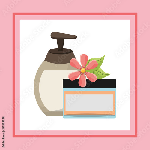 natural spa center icons vector illustration design