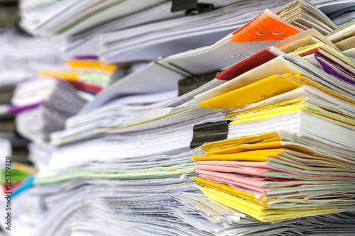 Stacks of paper
