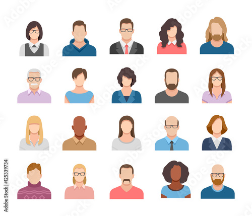 Business people flat avatars